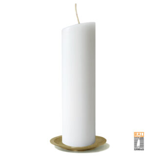 Kerzenrohling Ellipse (reinweiß) - 24x6,5 cm